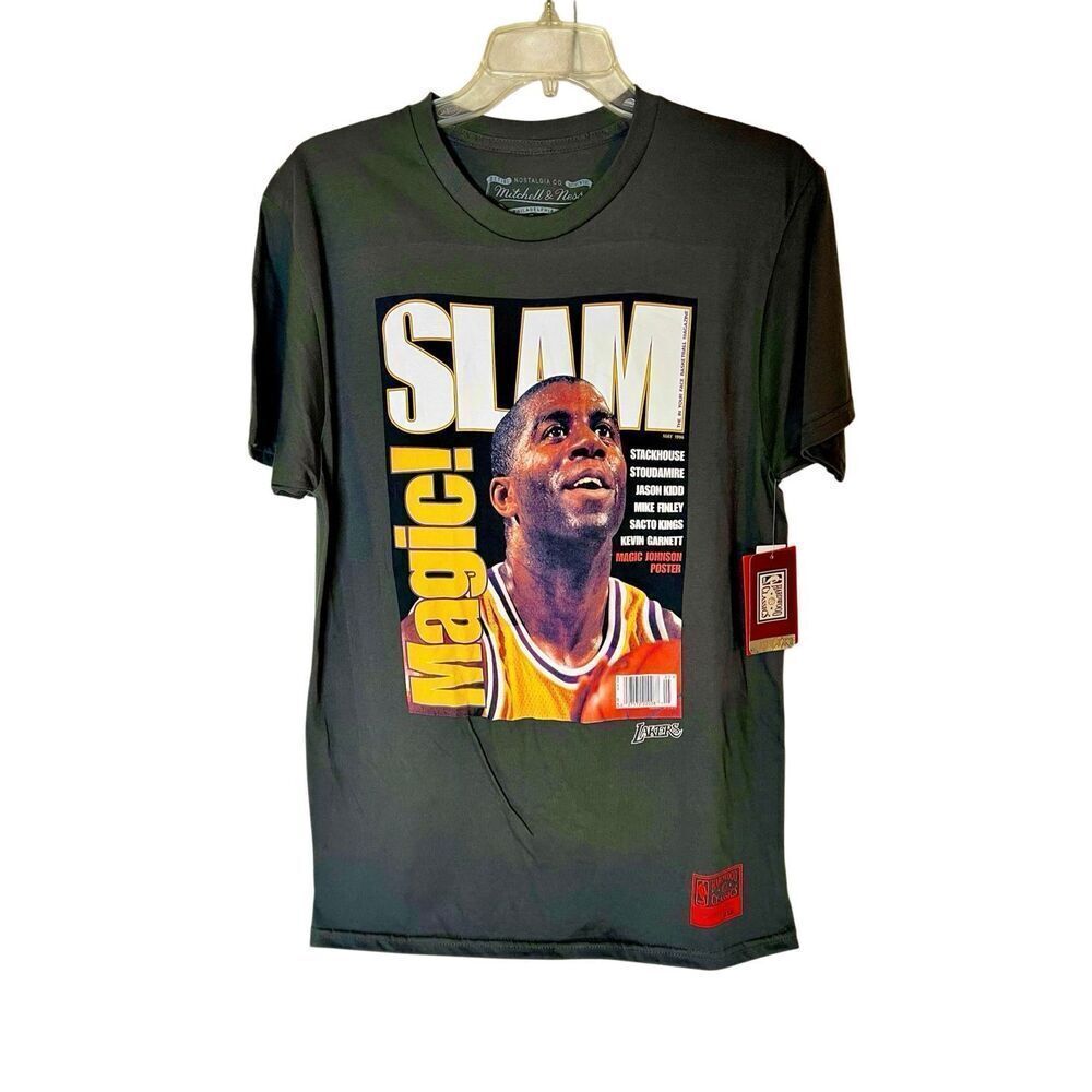 Magic Johnson Mitchell & Ness SLAM Magazine Cover Shirt Size Medium NWT